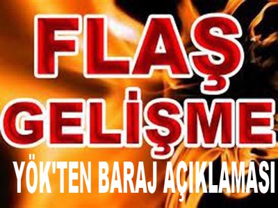 YÖK'TEN AÇIKLAMA GELDİ