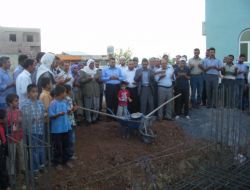 Cami Bahçesinde Yapılacak Taziyeevinin Temeli Atıldı