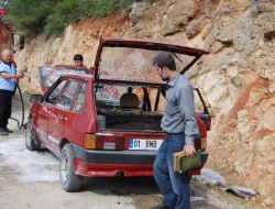 Seyir Halindeki Otomobil Alev Aldı