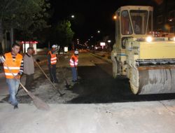Asfalt Tamiratında Gece Mesaisi