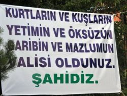 Vali Kahraman'a, 'Şahidiz' Pankartlı Moral