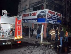 Oto Kiralama Bürosunda Şüpheli Yangın