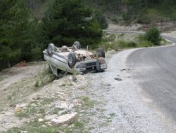 Piknik Şölenine Giderken Kaza Yaptı