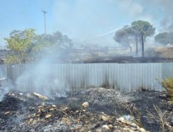 Manisa’da Eski Sümerbank Arazisi Yandı