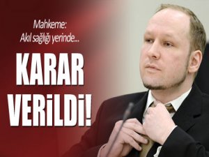 Breivik'e 21 Yıl Hapis