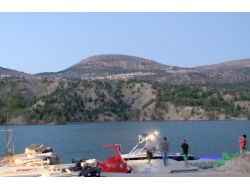 Ermenek Barajında Su Sporları Yapılıyor