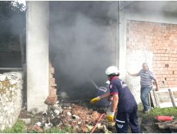 Oksijen Kaynağı İle Kesilen Kalorifer Kazanı Yangına Neden Oldu