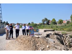 Alaplı Belediye Başkanı Çimenoğlu, Köprü İnşaatında İncelemelerde Bulundu