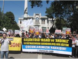 Özgür-der'den Ant Ve Başörtüsü Protestosu