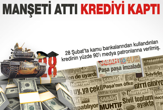 Manşeti attılar, krediyi kaptılar..