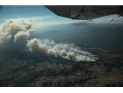 Kazdağları'ndaki Orman Yangını Havadan Görüntülendi
