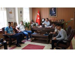 Kağızmanlı Gazeteciler, Kaymakam Gürsoy'u Ziyaret Etti