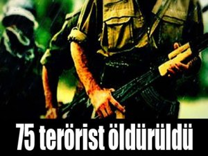 75 terörist öldürüldü!