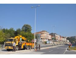 Karayolunda Aydınlatma Çalışmalarına Başlandı