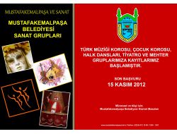 Sanat Grupları Yeni Sezona Hazırlanıyor