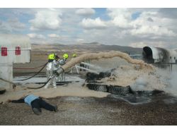 Kapadokya Havalimanı'nda Uçak Yangını Tatbikatı Yapıldı