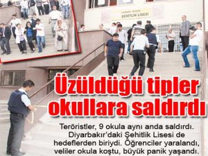 Üzüldüğü tipler okullara saldırdı!