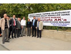 Çiçekli Mahallesi'nden Belediye Başkanı Ak'a Teşekkür