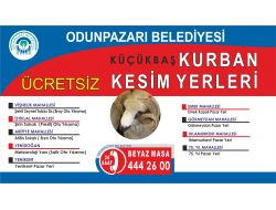 Odunpazarı’nda Kurban Kesim Yerleri Belirlendi, Hizmetler Ücretsiz Yapılacak