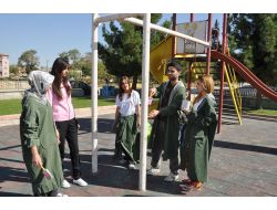 Üniversite Öğrencileri Mahalle Parkını Boyadı