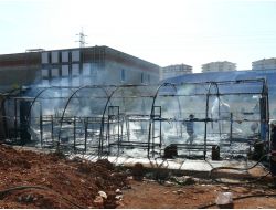 İşçi Çadırında Yangın Ucuz Atlatıldı