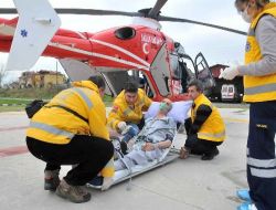 Damarında Tıkanıklık Olan Yeşil Kartlı Hastanın İmdadına, Helikopter Ambulans Yetişti