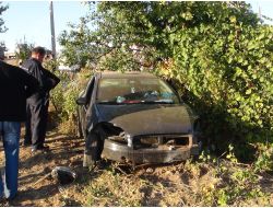 Otomobil, Aksaray-ankara Yolunda Şarampole Yuvarlandı, İki Kişi Yaralandı