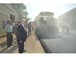 Aldırmaz, Keresteciler Sitesi'ndeki Yol Çalışmalarını Denetledi