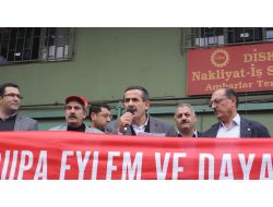 Disk’e Bağlı İşçiler, Avrupalı Meslektaşları İçin Eylem Yaptı