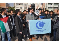 Aksaray'da "İsrail'e Lanet" Eylemi