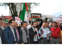 Antalya’da Gazze'ye Saldıran İsrail Protesto Edildi