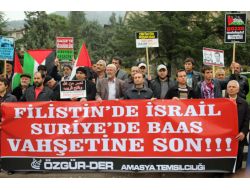 Gazze’ye Düzenlenen Saldırılar Amasya'da Protesto Edildi