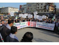 İsrail’in Gazze Saldırıları Rize'de Protesto Edildi