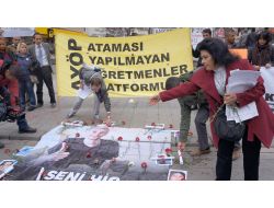 Başkent'te Atanamayan Öğretmenlerden 'Öğretmenler Günü' Protestosu