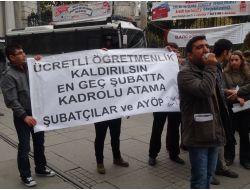 Öğretmenler Taksim'de Eylem Yaptı