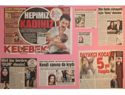 'Mor İz'le Gazete Küpürlerine Yanısyan Kadına Şiddet Haberleri Sergileniyor