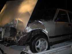 Yozgat'ta Kar Yağışı Trafik Kazasına Yolaçtı, İki Kişi Yaralandı