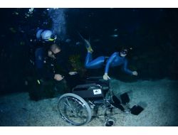 Engelli Sporcular Köpek Balıklarına Dokundu