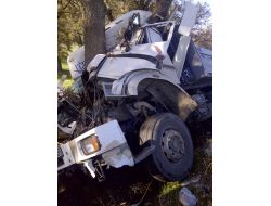 Ağaca Çarpan Tır'ın Sürücüsü Hayatını Kaybetti