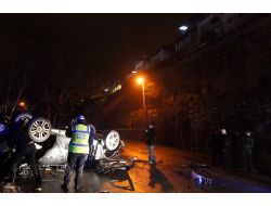 15 Metre Yükseklikten Yola Düşen Lüks Araçtaki Şahıs Öldü