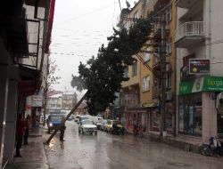 Burdur'da Yağmur Ve Rüzgâr Hayatı Olumsuz Etkiledi