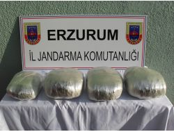 Jandarma Erzurum'da 10 Kilo Esrar Ele Geçirdi