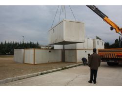 Samandağı'na Van'dan Getirilen 40 Konteynır Eğitim Hizmetlerinde Kullanılacak