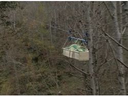 Rize'de Yolu Olmayan Köyde Tabutlar Bile Teleferikle Taşınıyor(özel)