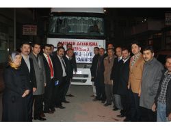 Suriyeli Mültecilere Elbistan'dan 2 Tır Dolusu Yardım Gönderildi