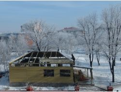 İnşaat İşçileri Eksi 20 Derece Soğukta Çalışmaya Devam Ediyor