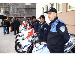 İskenderun'da Motosikletli Bayan Polis Devri Başladı