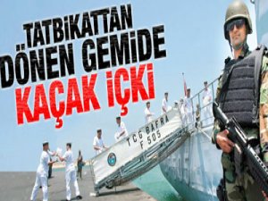 Gemide kaçak içki operasyonu