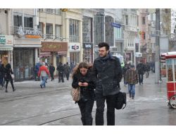 TAKSİM'DEN KAR MANZARALARI