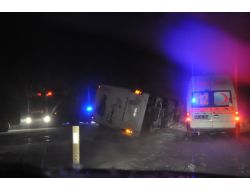 Kırşehir'deki Otobüs Kazasında 1' İ Ağır 10 Kişi Yaralandı